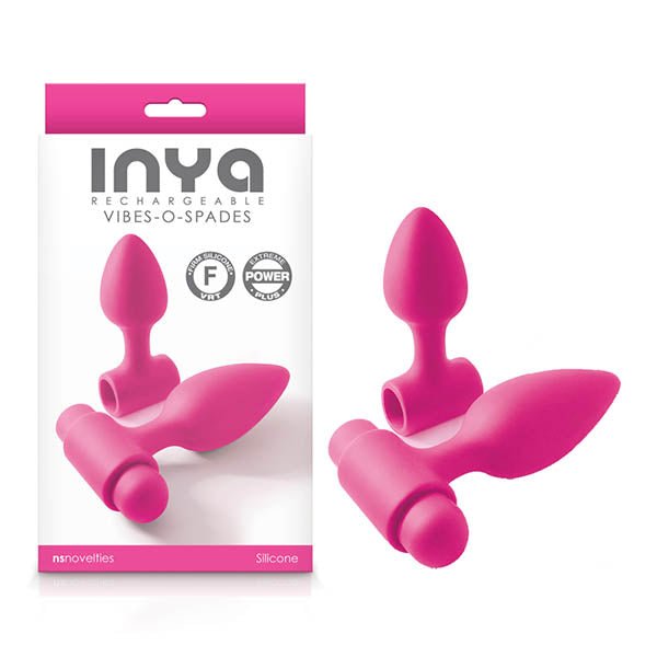 INYA Vibes-O-Spades Pink Vibrating Butt Plugs - Set of 2