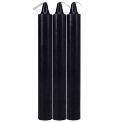 Japanese Drip Candles - Black - Black 3 - Pack