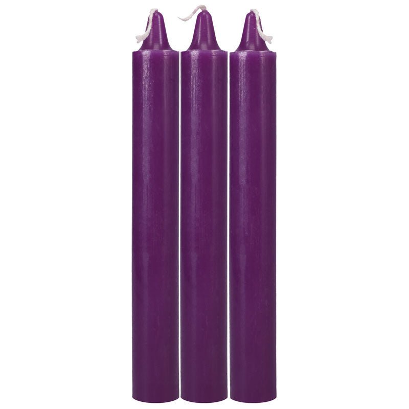 Japanese Drip Candles - Purple - Purple 3 - Pack