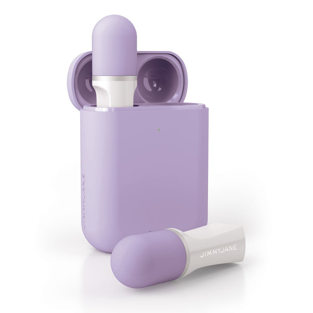 JimmyJane Hello Touch Pro Purple Vibrating Finger Stimulators with Charging Pod