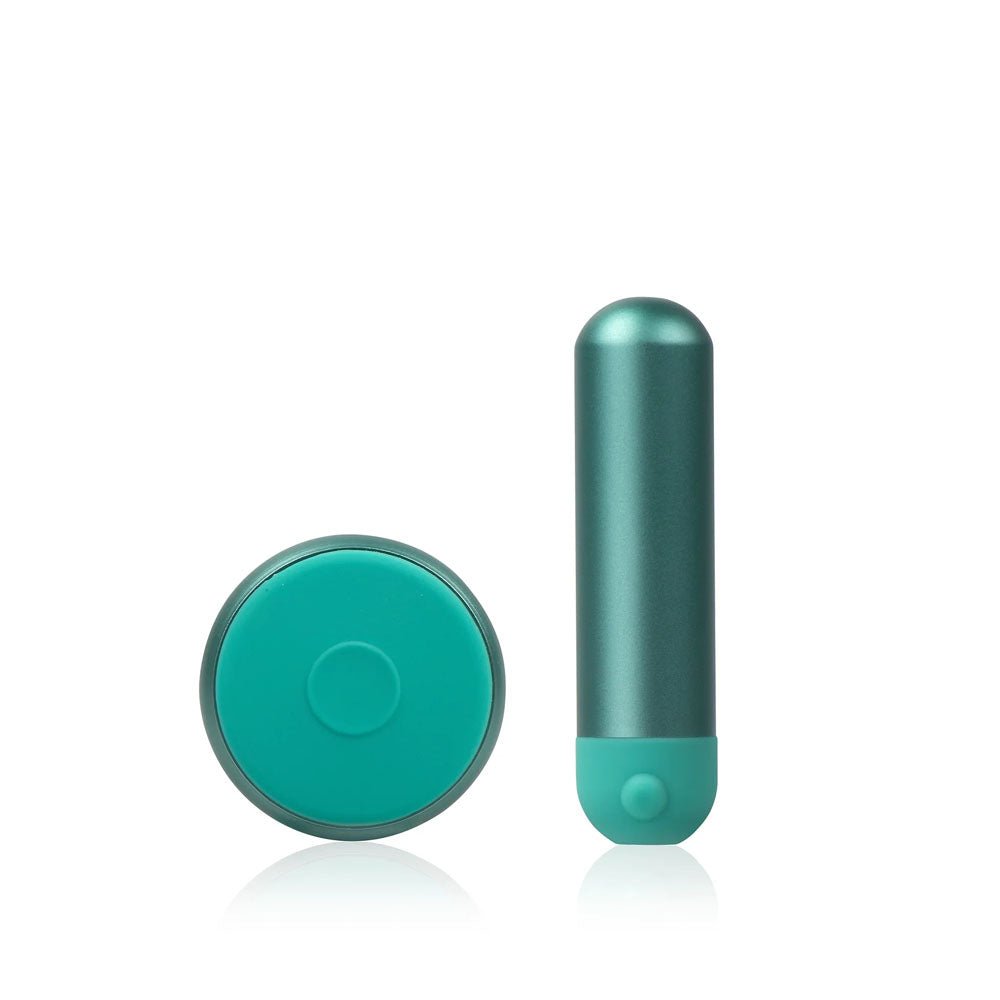 JimmyJane Mini Chroma - Teal 7.8 cm USB Rechargeable Bullet with Wireless Remote