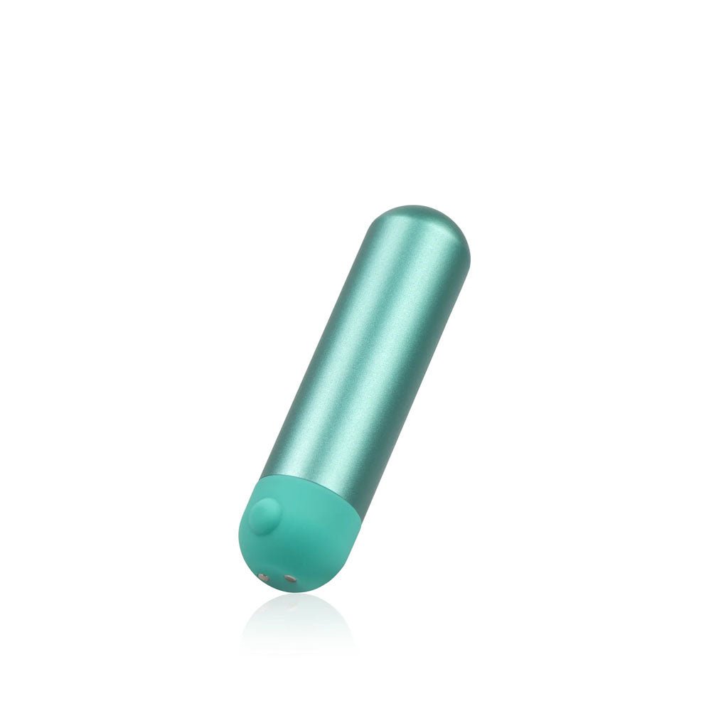 JimmyJane Mini Chroma - Teal 7.8 cm USB Rechargeable Bullet with Wireless Remote