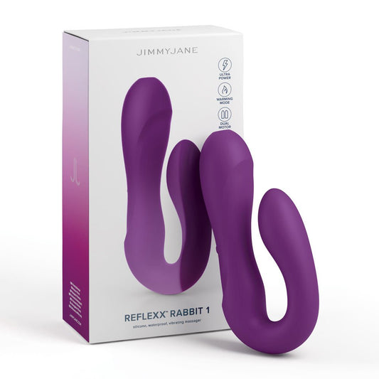 JimmyJane Reflexx Rabbit 1 Purple USB Rechargeable Dual Vibrator