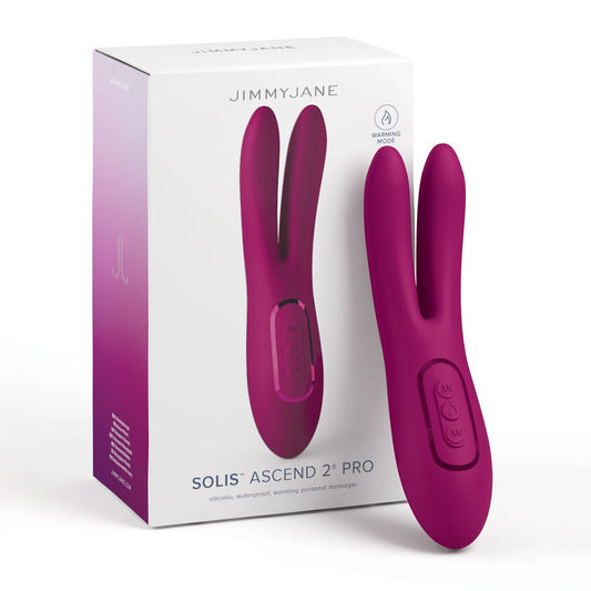 JimmyJane Solis Ascend 2 PRO Purple 16 cm USB Rechargeable Dual Tip Stimulator