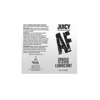 Juciy AF - Waterbased Opaque Cum Lube - 118 ml