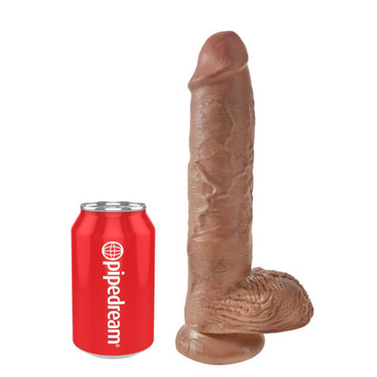 King Cock 10'' Cock With Balls - Tan 25.4 cm (10'') Dong