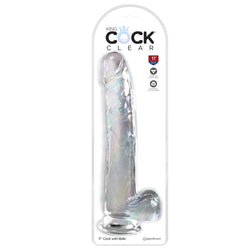 King Cock 11'' Cock with Balls - Clear