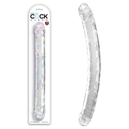 King Cock 18 Inch Double Dildo Clear 45.7 cm