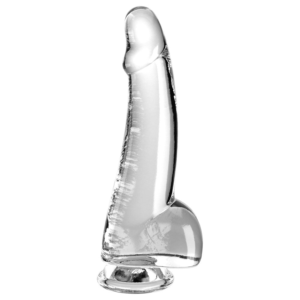 King Cock 7.5'' Cock with Balls - Clear