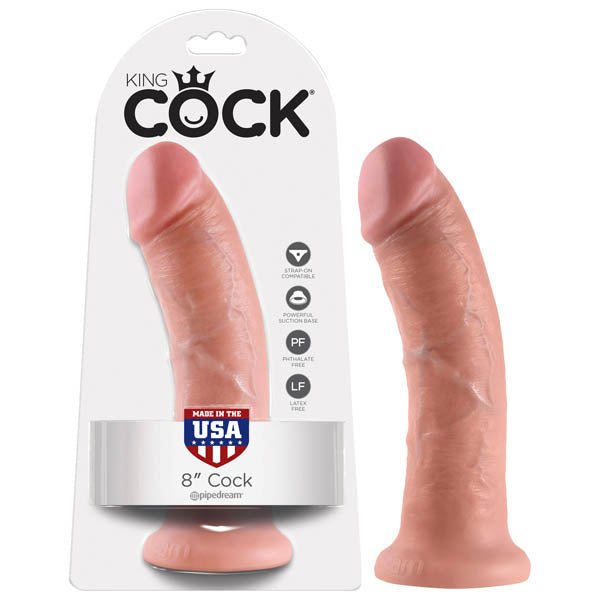 King Cock 8'' Cock - Flesh 20.3 cm (8'') Dong