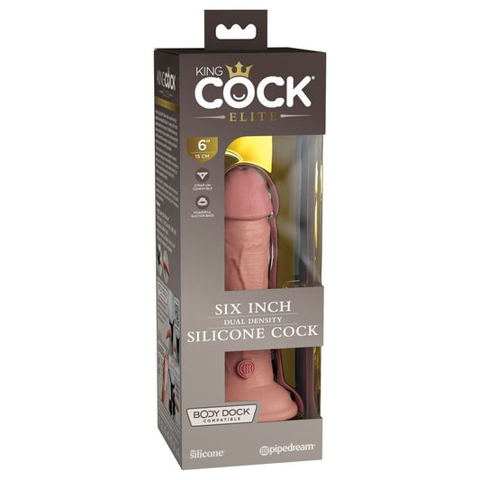 King Cock Elite 6'' Dual Density Cock - Flesh