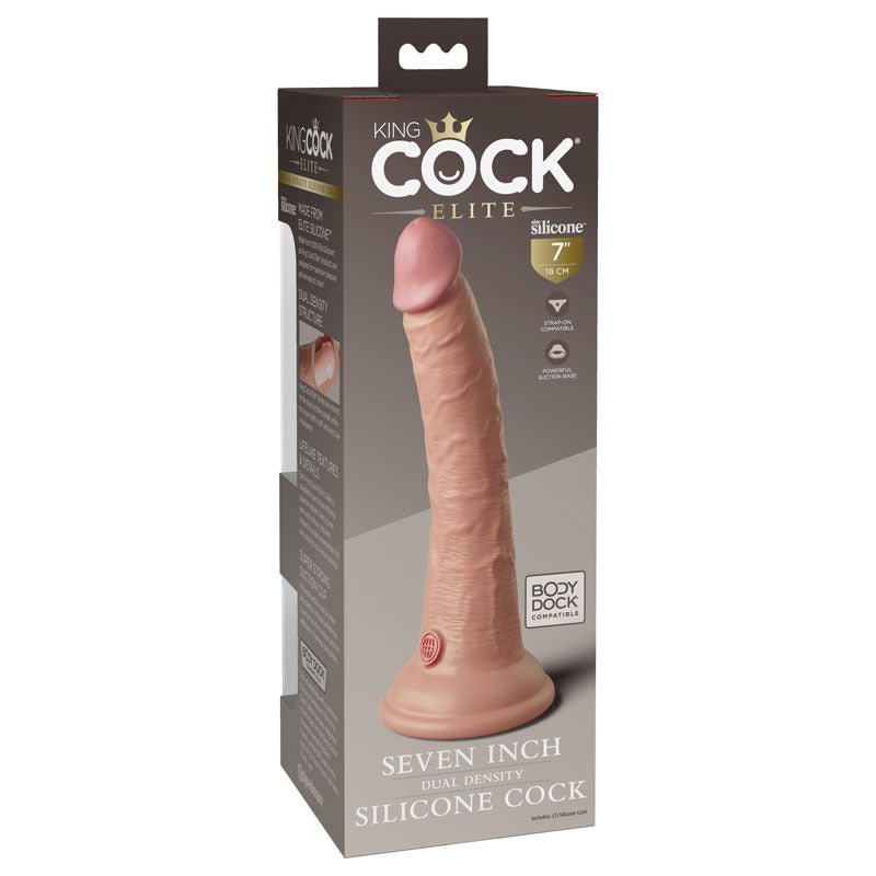 King Cock Elite 7'' Dual Density Cock - 17.8 cm Dong