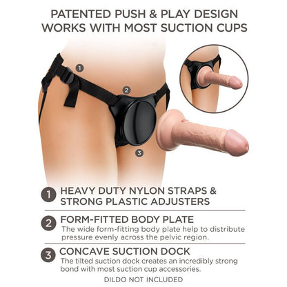 King Cock Elite Beginner's Body Dock Strap - On Harness