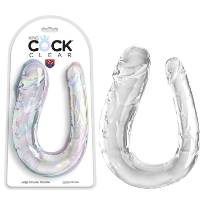 King Cock Large Double Trouble Penetration Clear Dong