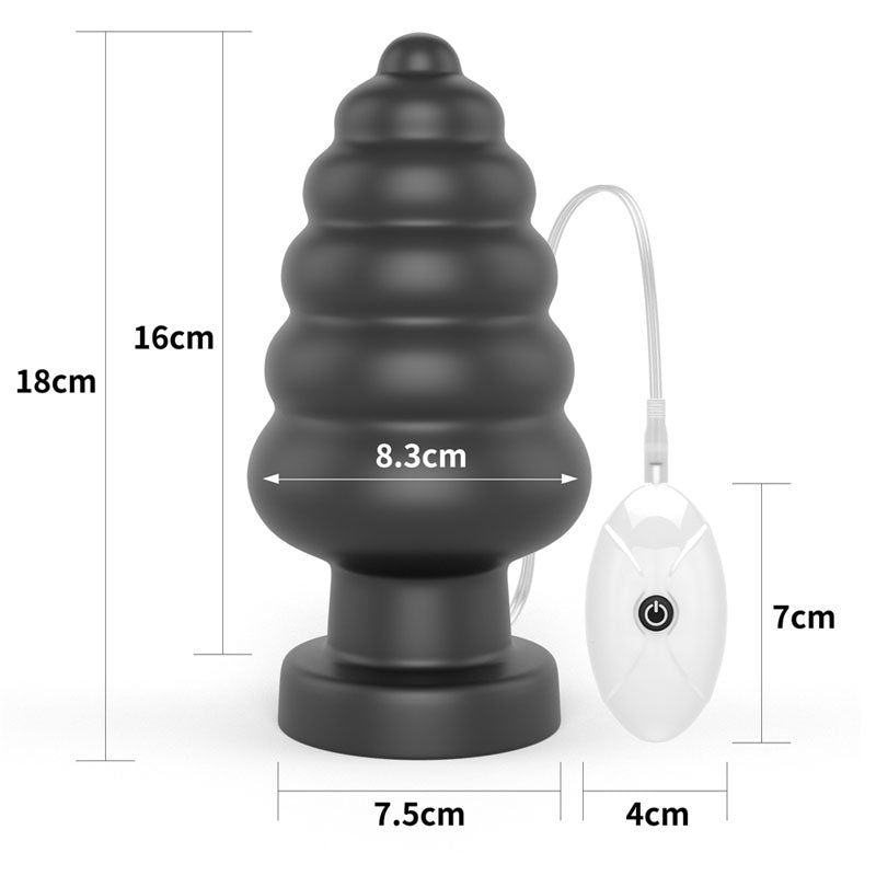 King Sized 7'' Vibrating Anal Cracker - 17.8 cm XL Vibrating Butt Plug