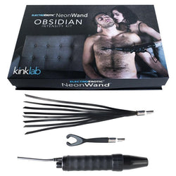 KinkLab Obsidian Neon Wand Intensity Kit E - Stim Kit - 3 Piece Set