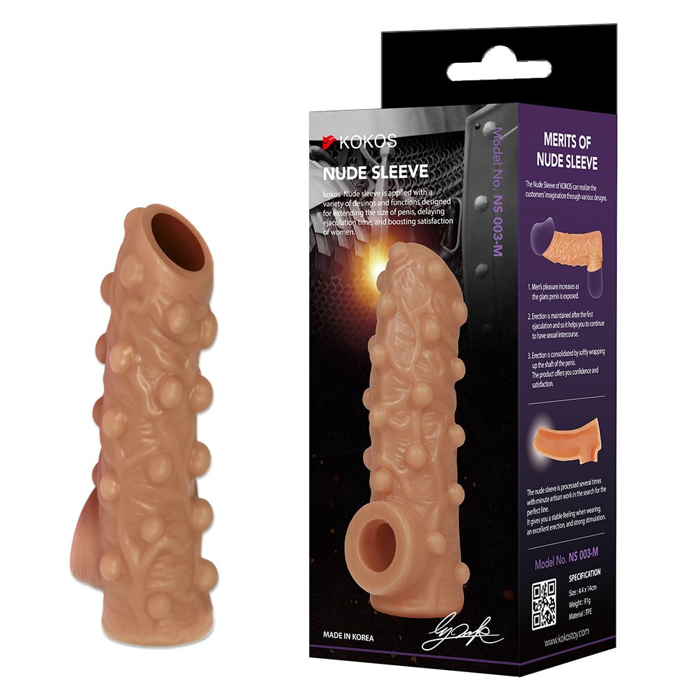 Kokos Nude Sleeve 3 - Flesh Penis Extension Sleeve