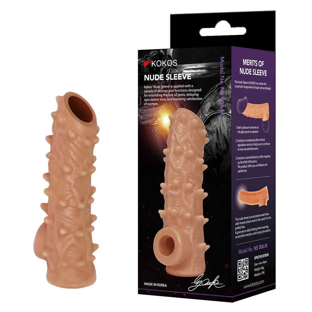 Kokos Nude Sleeve 6 - Flesh Penis Extension Sleeve