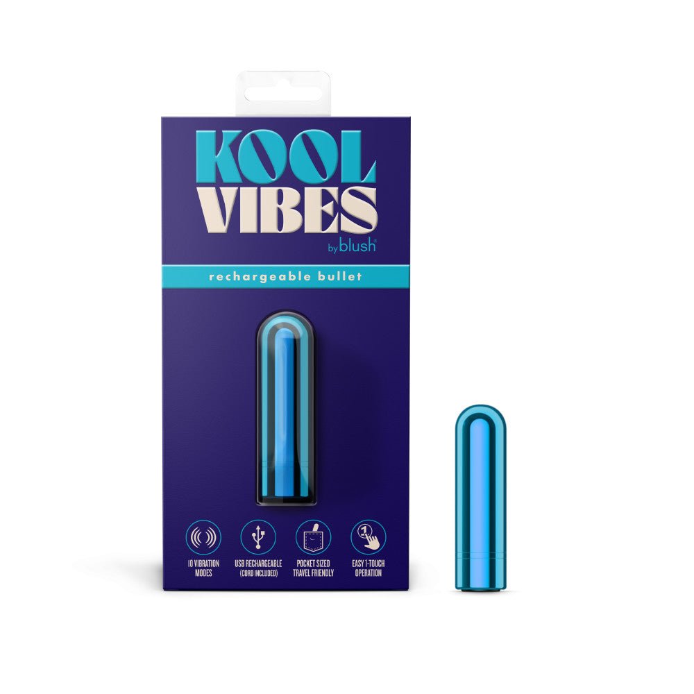 Kool Vibes - Rechargeable Mini Bullet - Blueberry 6.4 cm USB Rechargeable