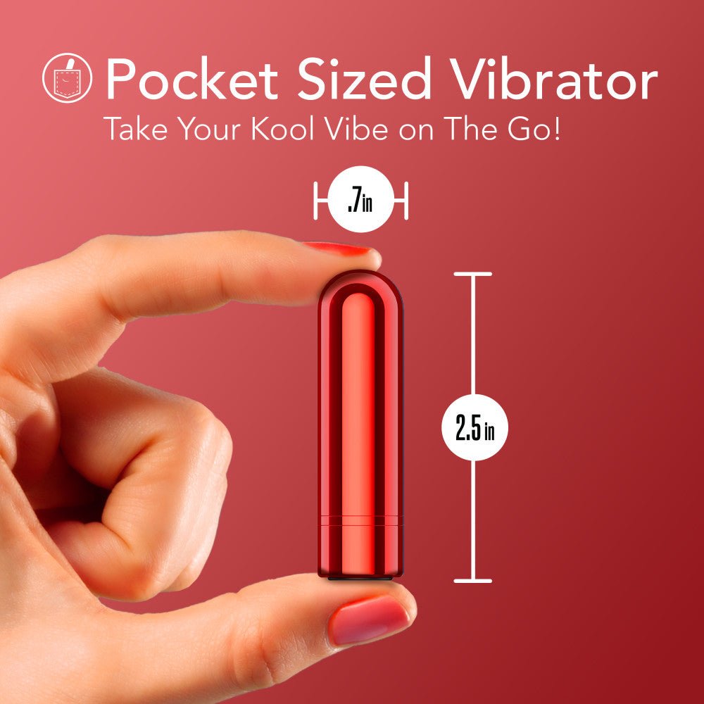 Kool Vibes - Rechargeable Mini Bullet - Cherry Red 6.4 cm USB Rechargeable