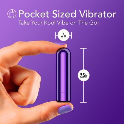 Kool Vibes - USB Rechargeable Mini Bullet - Grape Purple 6.4 cm