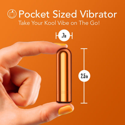 Kool Vibes - USB Rechargeable Mini Bullet - Tangerine - Orange 6.4 cm