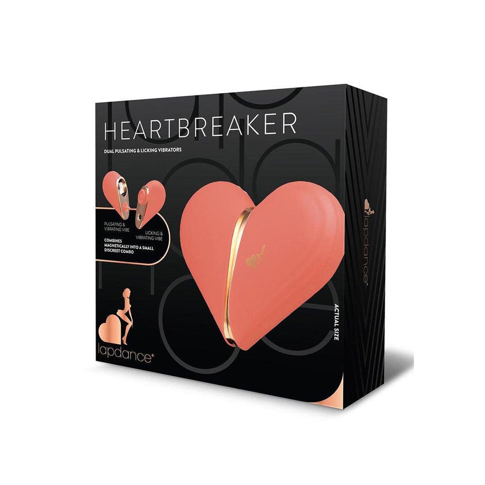 LAPDANCE Heartbreaker - Pink USB Rechargeable Pulsating & Licking Stimulators