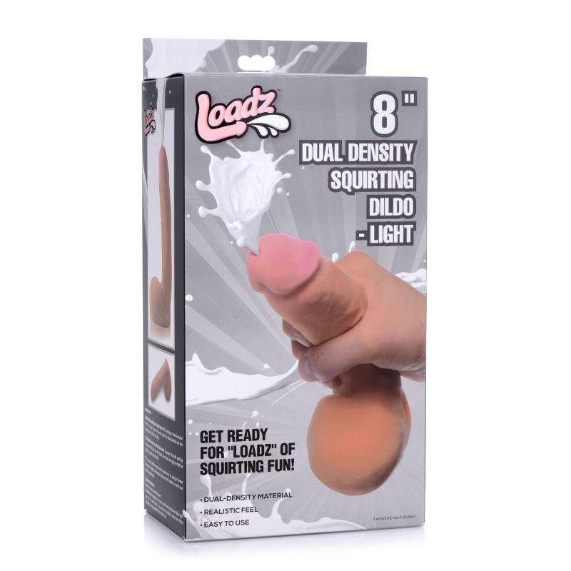 Loadz 8'' Dual Density Squirting Dildo - Flesh 20.3 cm Squirting Dong