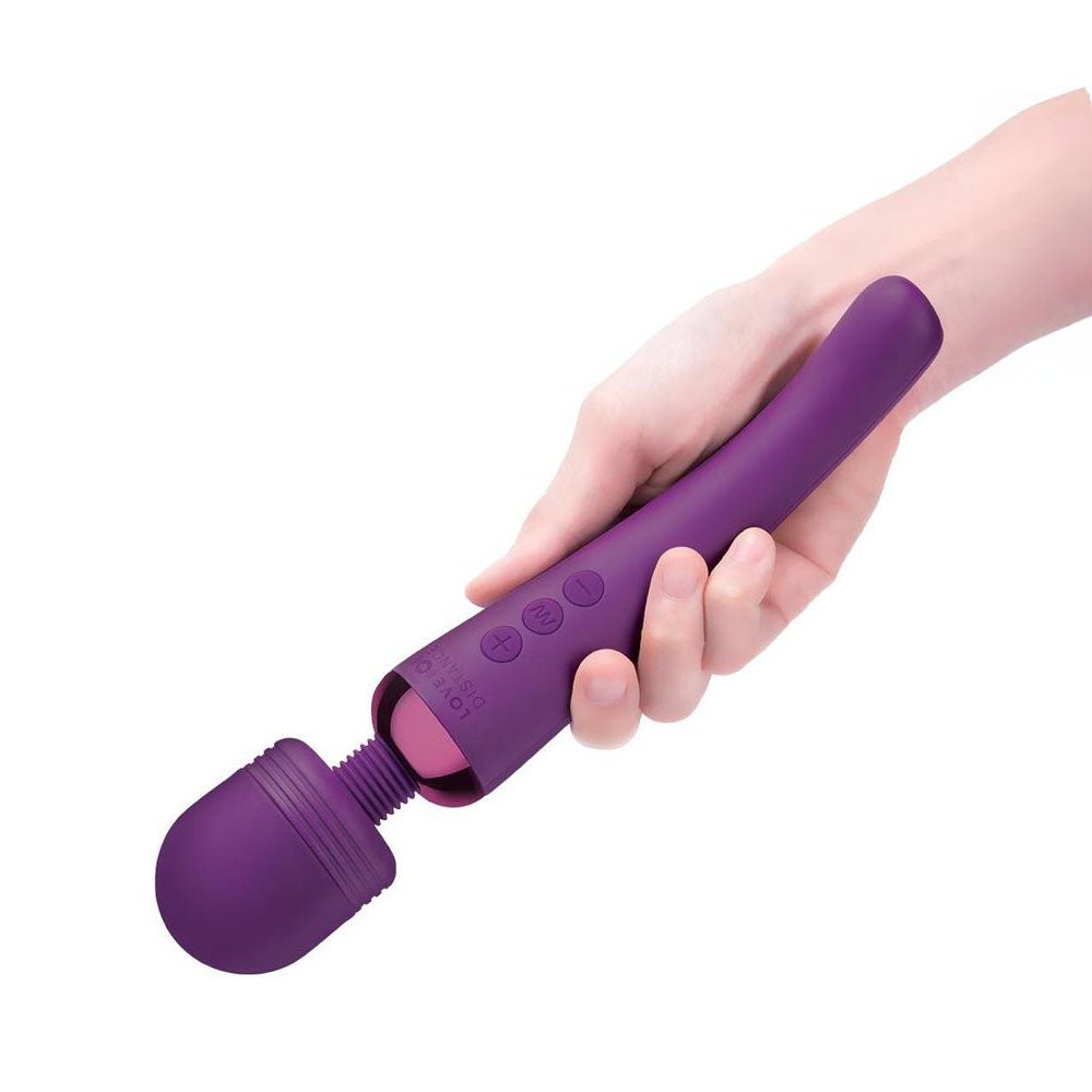 Love Distance GRASP Purple 22.9 cm Massager Wand with App Control