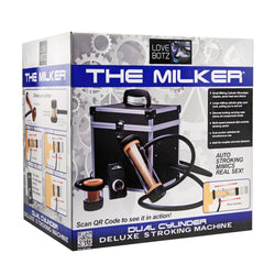 LoveBotz The Milker Dual Cylinder Deluxe Stroking Machine - Mains Powered Milking Masturbator