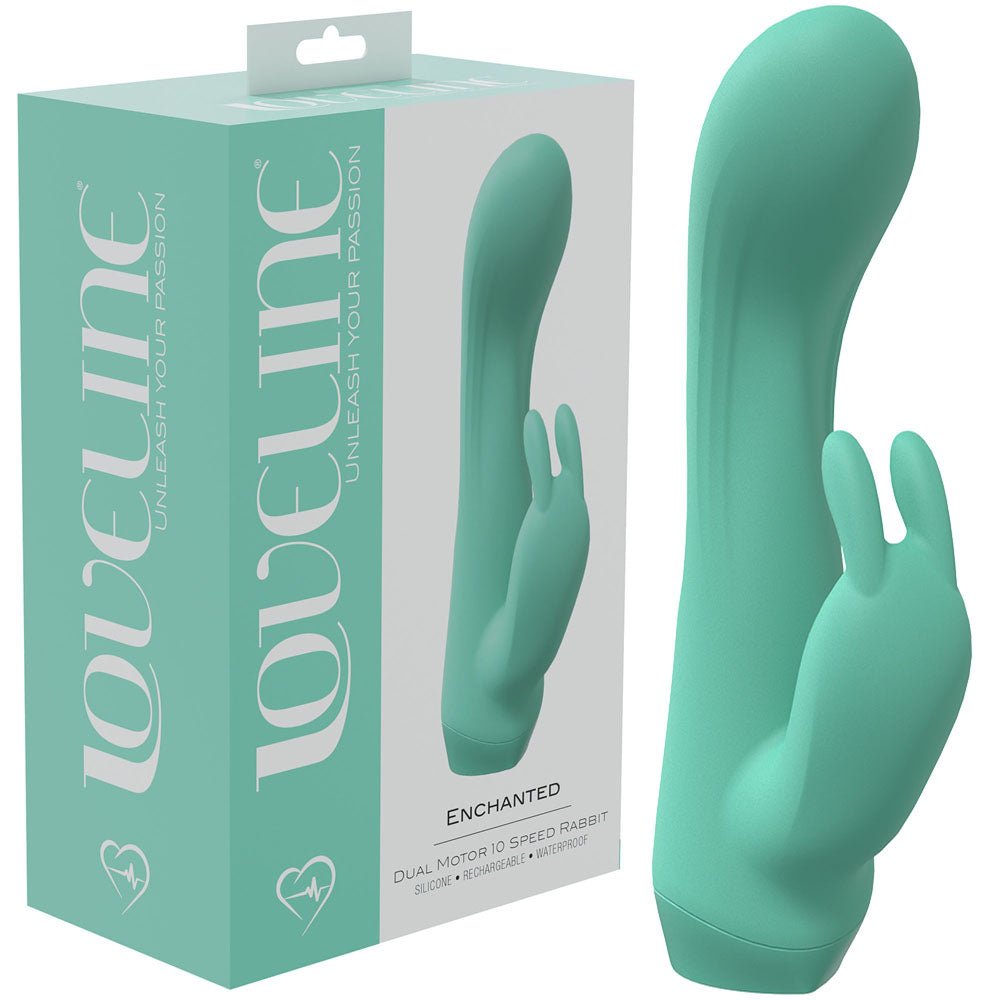 LOVELINBE Enchanted Green 13.5 cm USB Rechargeable Rabbit Vibrator