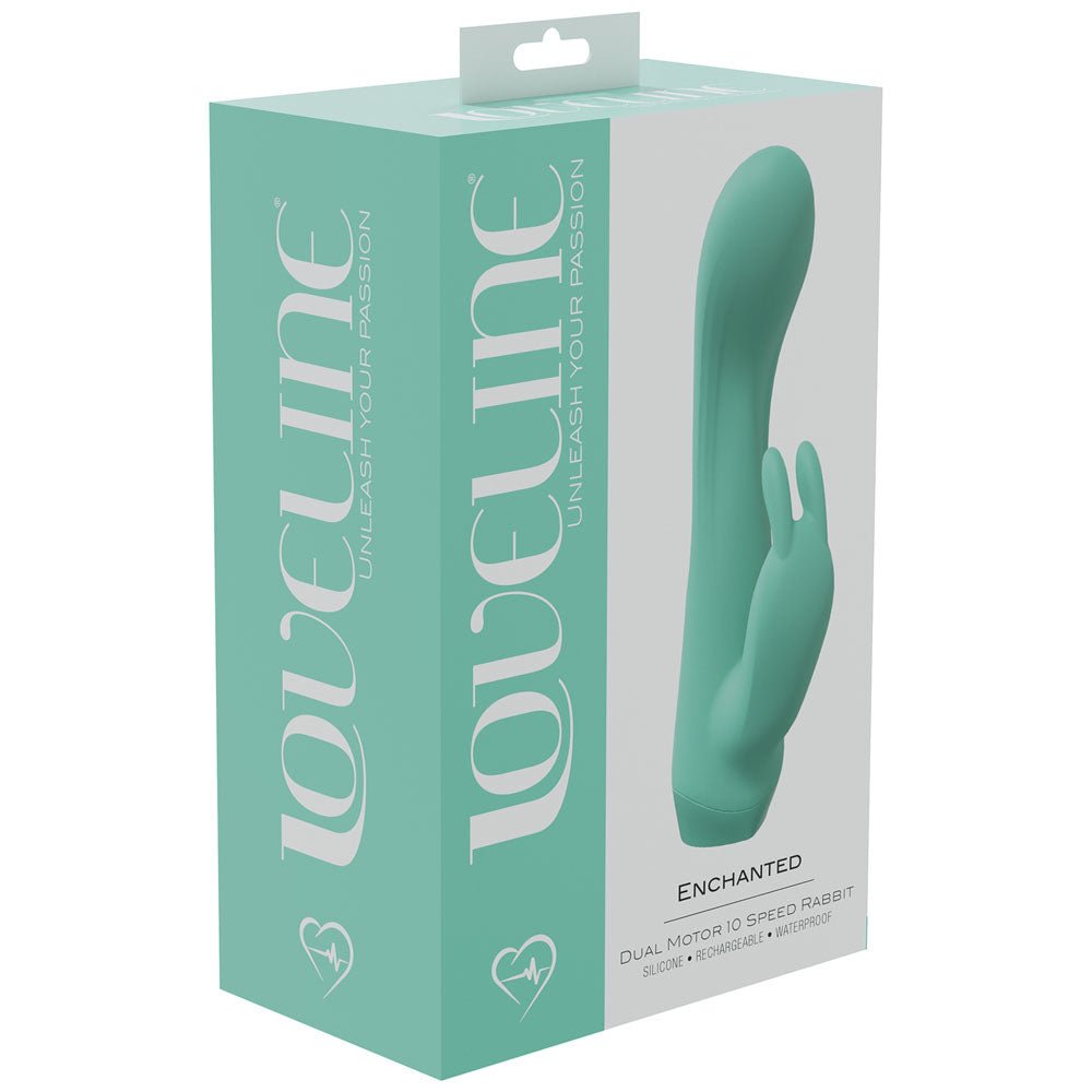 LOVELINBE Enchanted Green 13.5 cm USB Rechargeable Rabbit Vibrator