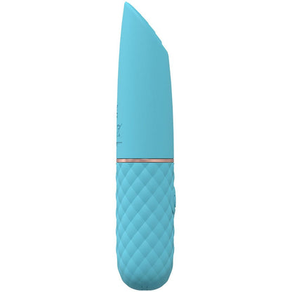 LOVELINE Beso Blue 10.6 cm USB Rechargeable Mini Lipstick Vibrator