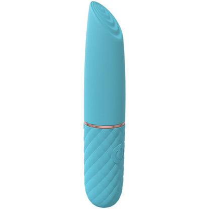 LOVELINE Beso Blue 10.6 cm USB Rechargeable Mini Lipstick Vibrator