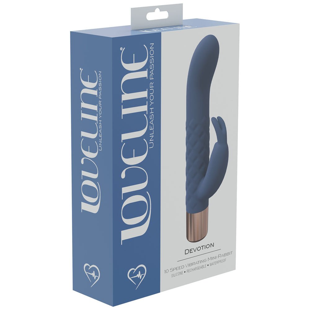 LOVELINE Devotion Blue 14.2 cm USB Rechargeable Rabbit Vibrator