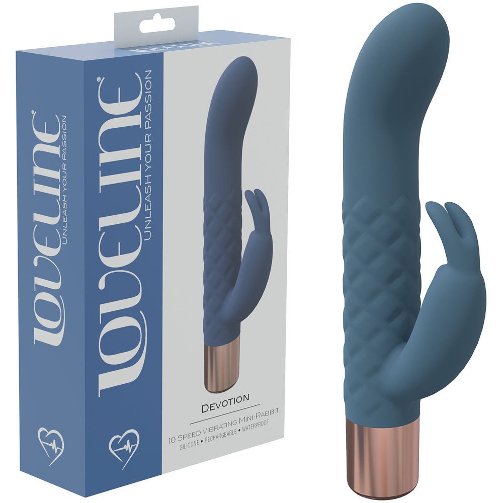 LOVELINE Devotion Blue 14.2 cm USB Rechargeable Rabbit Vibrator