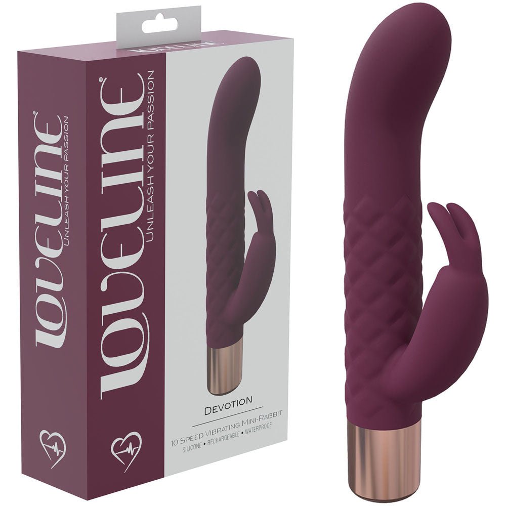 LOVELINE Devotion Burgundy 14.2 cm USB Rechargeable Rabbit Vibrator