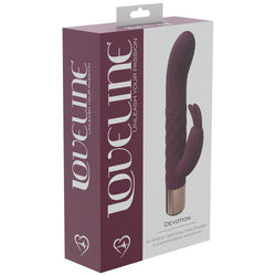 LOVELINE Devotion Burgundy 14.2 cm USB Rechargeable Rabbit Vibrator