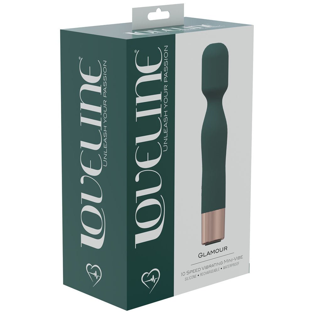 LOVELINE Glamour Green 14.4 cm USB Rechargeable Massage Wand