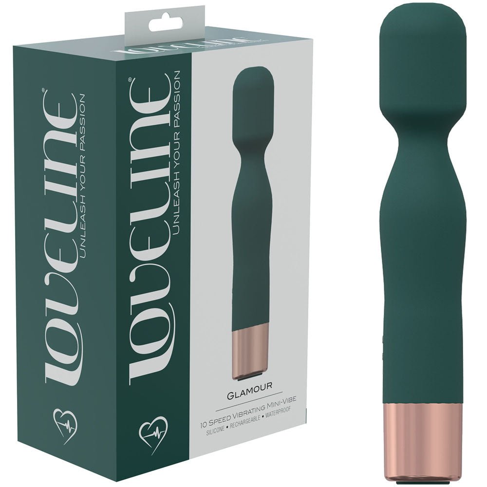 LOVELINE Glamour Green 14.4 cm USB Rechargeable Massage Wand