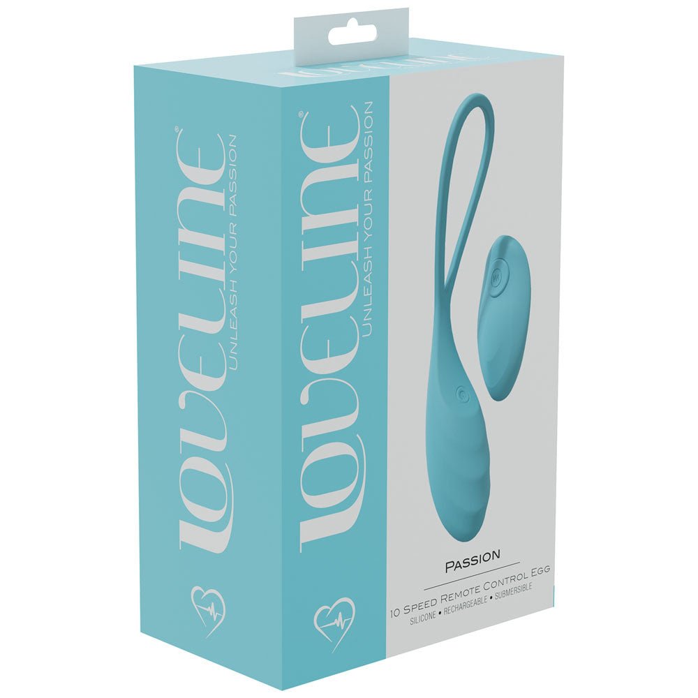 LOVELINE Passion Blue USB Rechargeable Vibrating Egg with Wireless Remote