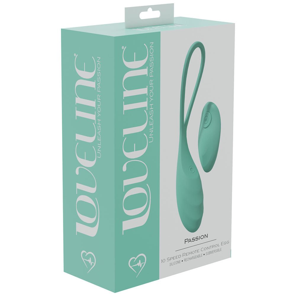 LOVELINE Passion Green Rechargeable Vibrating Egg with Wireless Remote