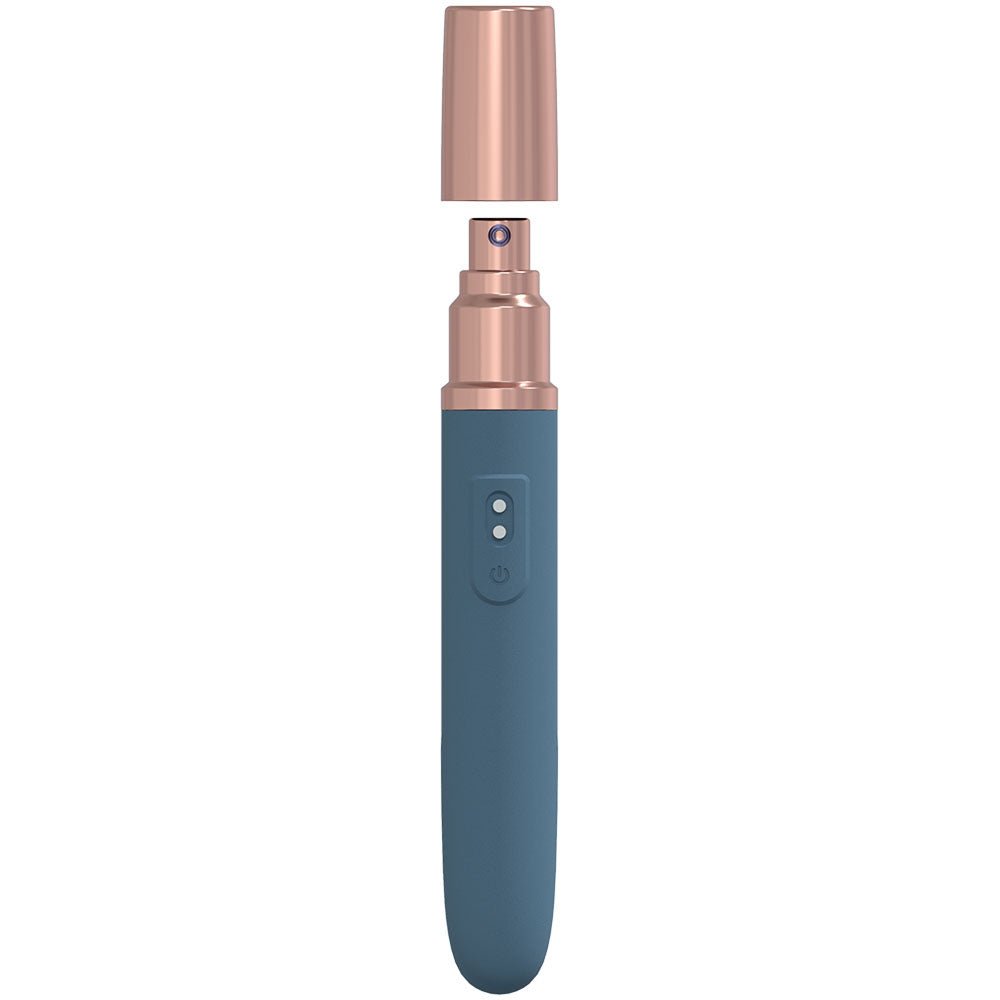 LOVELINE The Traveler Blue 17.6 cm USB Rechargeable Vibrator with Lube Applicator