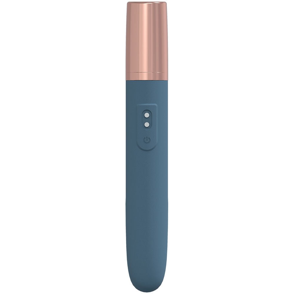 LOVELINE The Traveler Blue 17.6 cm USB Rechargeable Vibrator with Lube Applicator