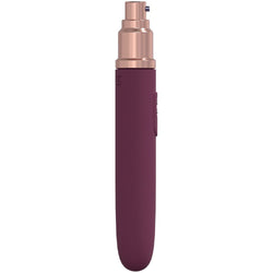 LOVELINE The Traveler Burgundy 17.6 cm USB Rechargeable Vibrator with Lube Applicator