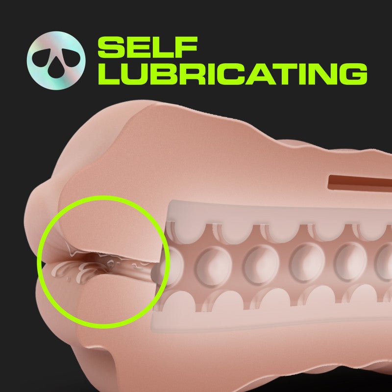 M For Men 3-Pack Self-Lubricating Flesh Vibrating Strokers