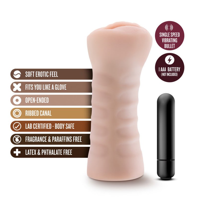 M for Men Ashley Flesh Vibrating Vagina Stroker