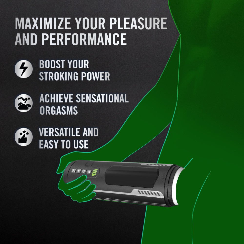 M For Men - Master Blaster - USB Rechargeable Vibrating & Sucking Auto Stroker