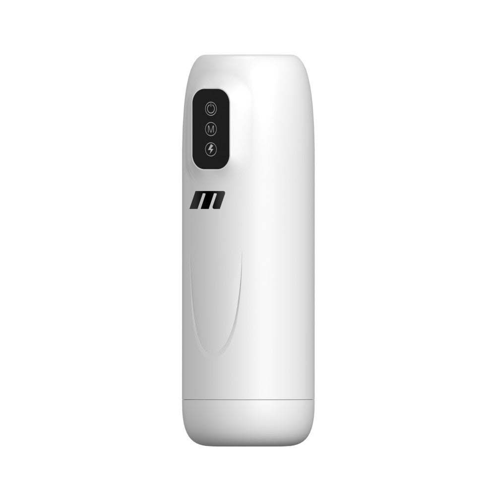 M For Men Robo - Bator - White USB Rechargeable Vibrating Auto Stroker