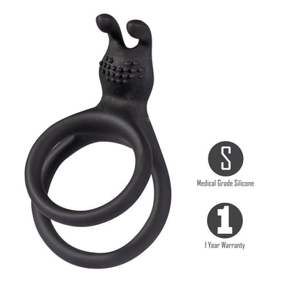 Maia ATLAS Black Cock & Balls Ring